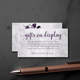 リトルカボチャ |紫のフローラギフト表示詩 エンクロージャーカード