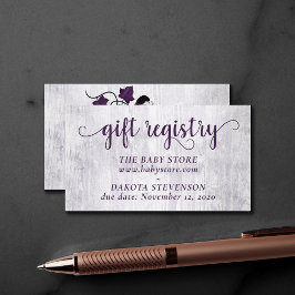 リトルカボチャ |紫色のレジス素朴トリ エンクロージャーカード