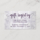 リトルカボチャ |紫色のレジス素朴トリ エンクロージャーカード (正面)