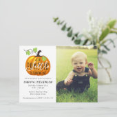 リトルカボチャ |誕生日パーティーの最初の写真 招待状 (スタンド正面)