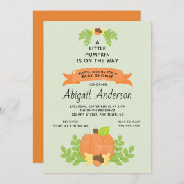 リトルカボチャ |赤男女兼用ちゃんシャワー 招待状