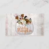 リトルカボチャ |陳列詩のオレンジ色の焼きギフト エンクロージャーカード (裏面)