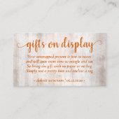 リトルカボチャ |陳列詩のオレンジ色の焼きギフト エンクロージャーカード (正面)