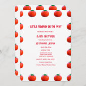 リトルカボプキンオンザウェイベビーシャワー秋秋 招待状 (正面/裏面)