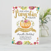 リトルカボプキンサード誕生日招待状 招待状 (スタンド正面)