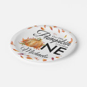 リトルカボプキンターニングワンオータム秋誕生日 ペーパープレート (アングル)