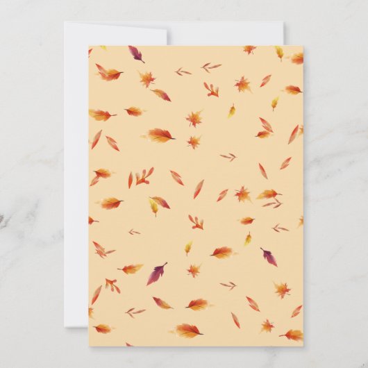 リトルカボプキンターニングワンオータム秋誕生日 招待状 (裏面)