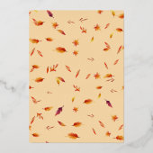 リトルカボプキンターニングワンオータム秋誕生日 箔招待状 (裏面)