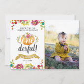 リトルカボプキンファースト誕生日サンキューユー招待状 招待状 (正面)