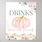 リトルカボプキンファースト誕生日ドリンクバー看板 ポスター (正面)