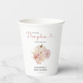 リトルカボプキンボホピンクパンパスグラスベビーシャワー 紙コップ (正面)