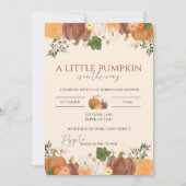 リトルカボンプキンオンザウェイベビーシャワー招待状 招待状 (正面)