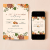 リトルカボンプキンオンザウェイベビーシャワー招待状 招待状