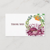 リトルカボンプキンパープルベビーシャワーグリーナリーリース エンクロージャーカード (裏面)