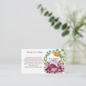 リトルカボンプキンパープルベビーシャワーグリーナリーリース エンクロージャーカード (スタンド正面)