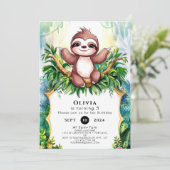 リトルカラフルスロス誕生日 招待状 (スタンド正面)