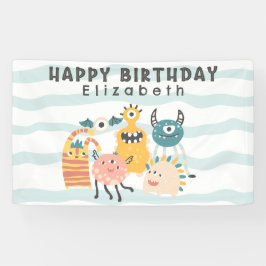 リトルカラフルモンスターズ誕生日バナー 横断幕