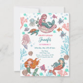 リトルカワイリトルメルメイド誕生日招待状 シーズンカード (正面)