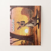 リトルカンガルーパーソナライズされたオージー ジグソーパズル (縦)