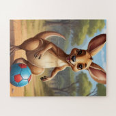 リトルカンガロ遊ーのサッカー ジグソーパズル (横)