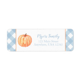 リトルカンプキンの最初の誕生日のブループレイドアドレス ラベル