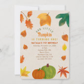 リトルカンプキンの最初の誕生日招待状 招待状 (正面)