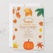 リトルカンプキンの最初の誕生日招待状 招待状 (正面)
