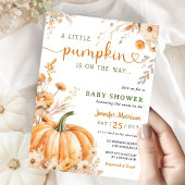 リトルカンプキンオンザウェイベビーシャワー秋 招待状