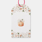 リトルカンプキンオンザウェイ秋フローラベビーシャワー ギフトタグ (裏面)