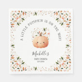 リトルカンプキンオンザウェイ秋フローラベビーシャワー スタンダードランチョンナプキン (正面)