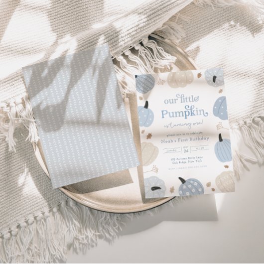 リトルカンプキンオータムファースト誕生日 招待状