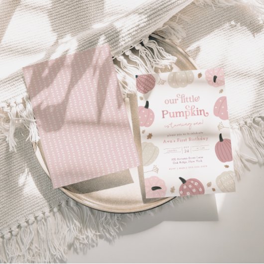リトルカンプキンオータムファースト誕生日 招待状
