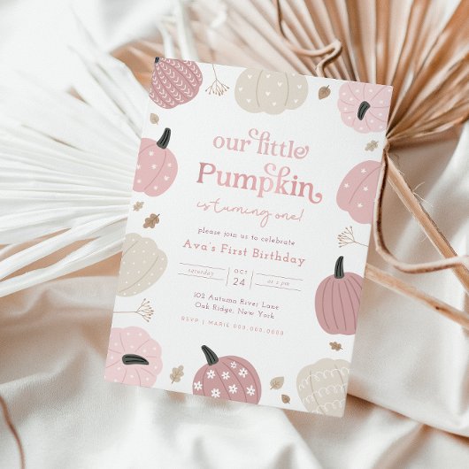 リトルカンプキンオータムファースト誕生日 招待状