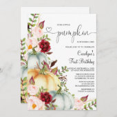 リトルカンプキンオータムフローラ誕生日招待状 招待状 (正面/裏面)