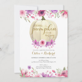 リトルカンプキンカップルガールベビーシャワー招待状 招待状