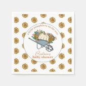 リトルカンプキンカントリーガーデン秋ベビーシャワー スタンダードカクテルナプキン (正面)