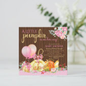 リトルカンプキンガールベビーシャワー招待状 招待状 (スタンド正面)