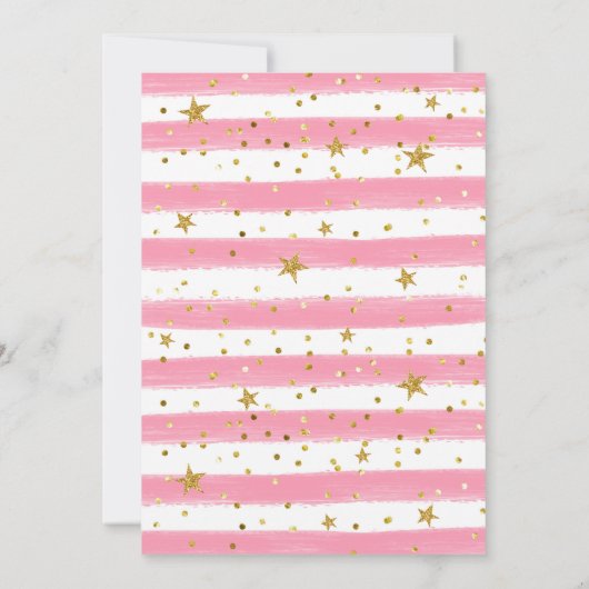 リトルカンプキンガールベビー振りかける招待状 招待状 (裏面)