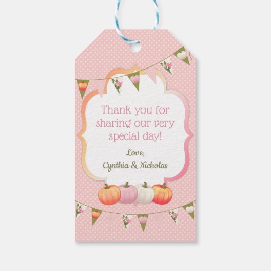 リトルカンプキンサンキューギフトラベルメッドブルネット ギフトタグ (裏面)