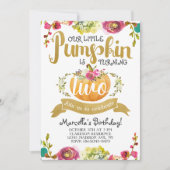 リトルカンプキンセカンド誕生日招待状 招待状 (正面)