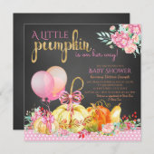 リトルカンプキンチョークボードベビーシャワー招待状 招待状 (正面/裏面)