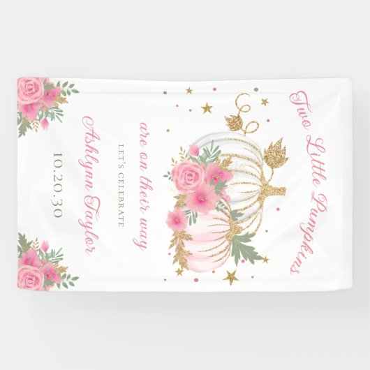 リトルカンプキンツインガールベビー散水 横断幕 (横)