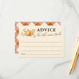 リトルカンプキンニュートラルベビーシャワーアドバイスママ エンクロージャーカード