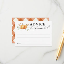 リトルカンプキンニュートラルベビーシャワーアドバイスママ エンクロージャーカード