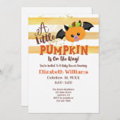 リトルカンプキンハロウィーンベビーシャワー招待状 招待状 (正面/裏面)