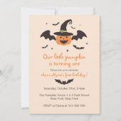 リトルカンプキンハロウィーン誕生日 招待状 (正面)