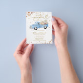 リトルカンプキンバジェットボーイベビーシャワー招待状 チラシ (手)