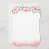 リトルカンプキンバラ金ゴールドグリッター秋誕生日 招待状 (裏面)