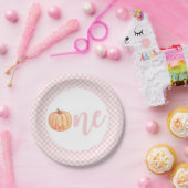 リトルカンプキンパステルピンクプライド最初の誕生日パ ペーパープレート (パーティー)