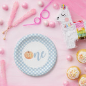 リトルカンプキンパステルブループライドの最初の誕生日 ペーパープレート (パーティー)